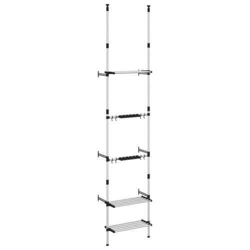 Teleskopski vrtni stalak s 3 police srebrni aluminijski - 66 x 32 x 300 cm 1 Cijena
