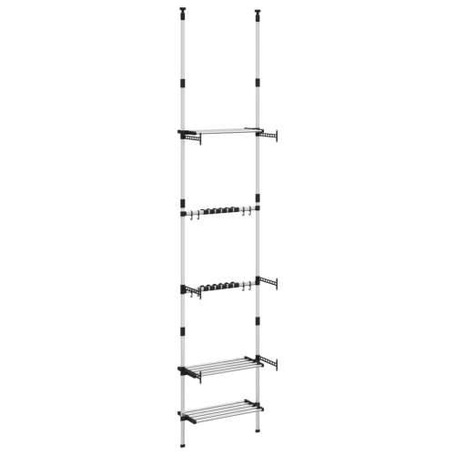 Teleskopski vrtni stalak s 3 police srebrni aluminijski - 66 x 32 x 300 cm 1 Cijena