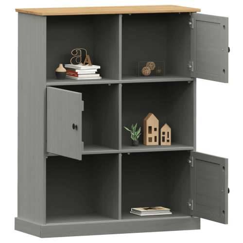 Regal za knjige VIGO sivi 90x35x114,5 cm od masivne borovine - Siva 1 Cijena