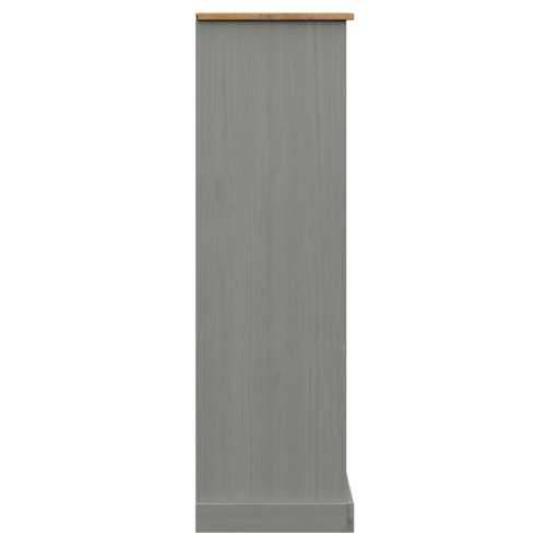 Regal za knjige VIGO sivi 90x35x114,5 cm od masivne borovine - Siva 1 Cijena