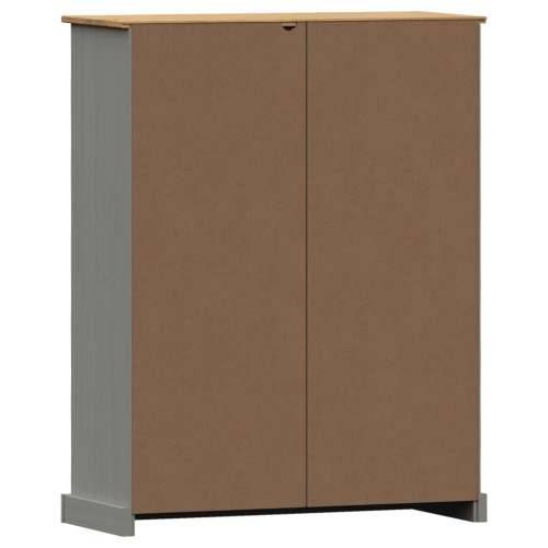 Regal za knjige VIGO sivi 90x35x114,5 cm od masivne borovine - Siva 1 Cijena