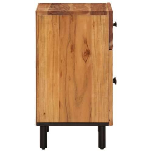 Noćni ormarić 50 x 33 x 60 cm od masivnog drva bagrema - Prirodna 1 Masivno bagremovo drvo Cijena