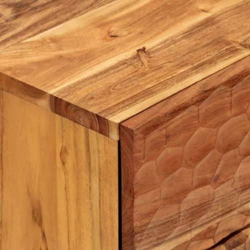 Noćni ormarić 50 x 33 x 60 cm od masivnog drva bagrema - Prirodna 1 Masivno bagremovo drvo Cijena