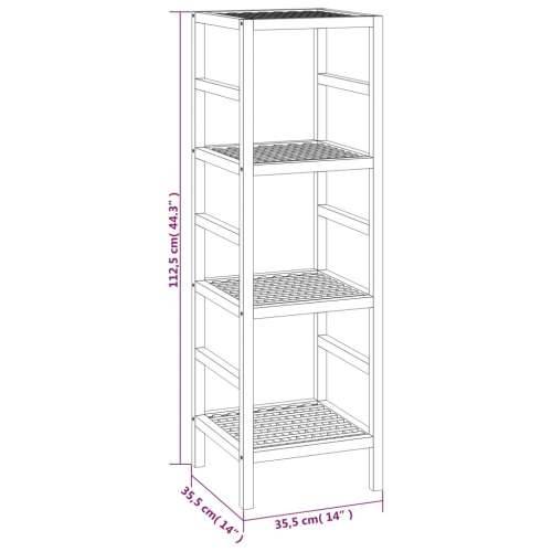 Kupaonska polica 35,5 x 35,5 x 112,5 cm od masivnog drva oraha - 1 112.5 cm Cijena