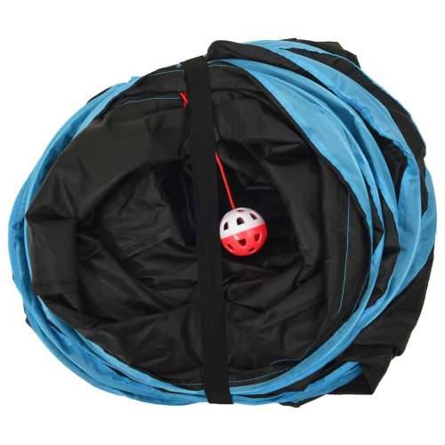 Tunel za mačke s 5 smjerova crno-plavi 25 cm poliesterski - 1 5-smjerni Cijena