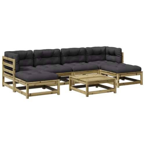 Vrtna garnitura - 7-dijelni set vrtnih sofa od impregnirane borovine s jastucima - Prirodno impregnirano 1 Cijena
