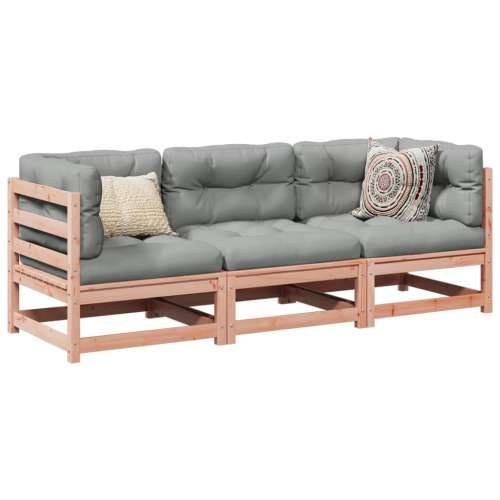 Vrtna garnitura - 3-dijelni set vrtnih sofa s jastucima masivno drvo duglazije - Prirodni douglas Da 1 Cijena