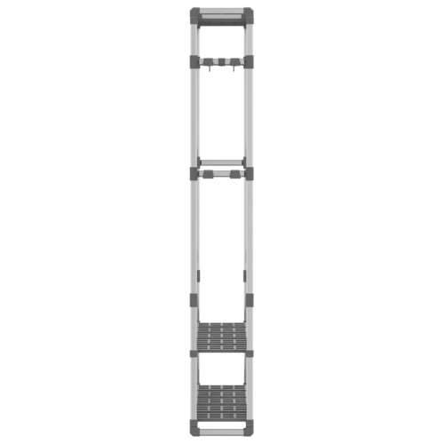 Stalak za odjeću s 3 razine srebrni 59x29x192 cm aluminijski - 59 x 29 x 192 cm 1 Cijena