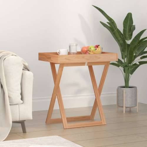 Sklopivi stol s pladnjem 52x36x56,5 cm od masivnog drva oraha