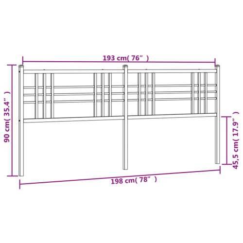 Metalno uzglavlje crno 193 cm - Crna 193 cm 1 Cijena
