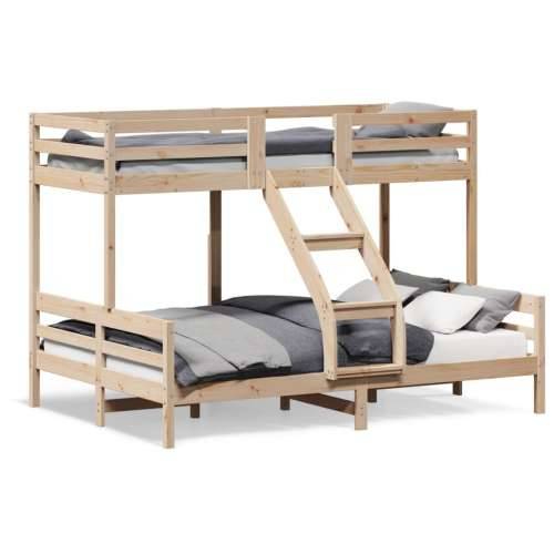 Krevet na kat 80 x 200/140 x 200 cm od masivne borovine - Prirodna 1 Cijena