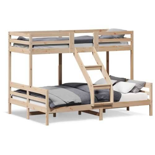 Krevet na kat 90 x 200/140 x 200 cm od masivne borovine - Prirodna 1 Cijena