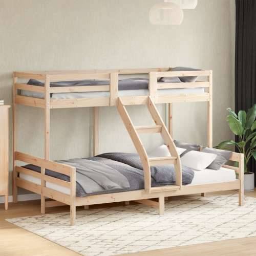 Krevet na kat 90 x 200/140 x 200 cm od masivne borovine - Prirodna 1 Cijena
