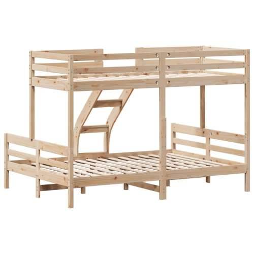 Krevet na kat 90 x 200/140 x 200 cm od masivne borovine - Prirodna 1 Cijena