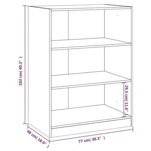 Ormar crni 77 x 48 x 102 cm od konstruiranog drva Cijena