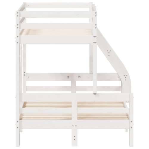 Krevet na kat 90x200/120x200 cm masivna borovina bijela - Bijela 1 Cijena