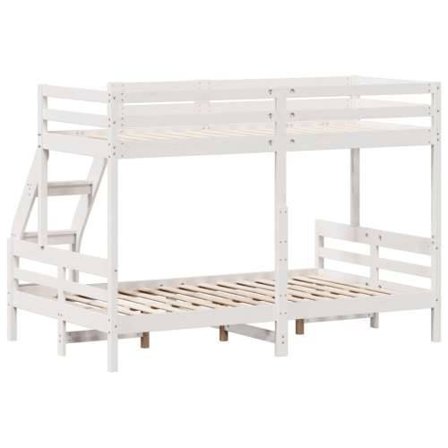 Krevet na kat 90x200/120x200 cm masivna borovina bijela - Bijela 1 Cijena
