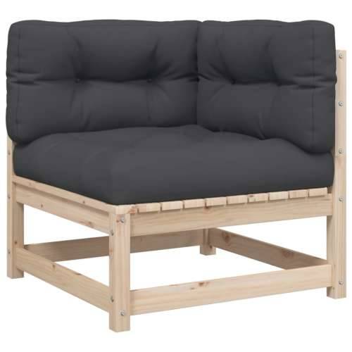 Vrtna garnitura - 7-dijelni set vrtnih sofa s jastucima od masivne borovine - Prirodna boja bora Da 1 Cijena