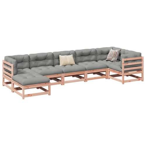Vrtna garnitura - 7-dijelni set vrtnih sofa s jastucima masivno drvo duglazije - Prirodni douglas Da 1 Cijena