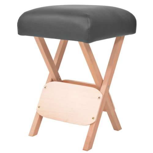 Sklopivi masažni stolac sa sjedalom od 12 cm i 2 jastuka crni Cijena