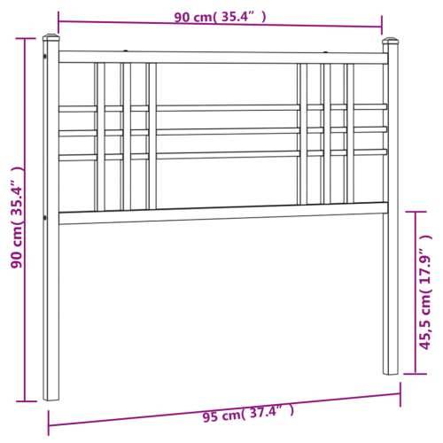 Metalno uzglavlje crno 90 cm - Crna 90 cm 1 Cijena
