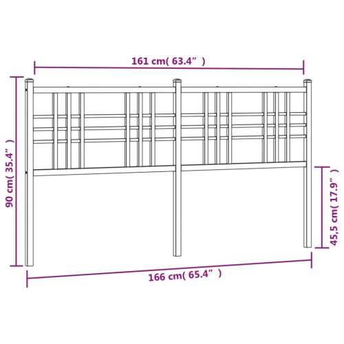 Metalno uzglavlje crno 160 cm - Crna 160 cm 1 Cijena