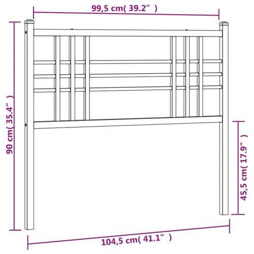 Metalno uzglavlje bijelo 100 cm - Bijela 100 cm 1 Cijena