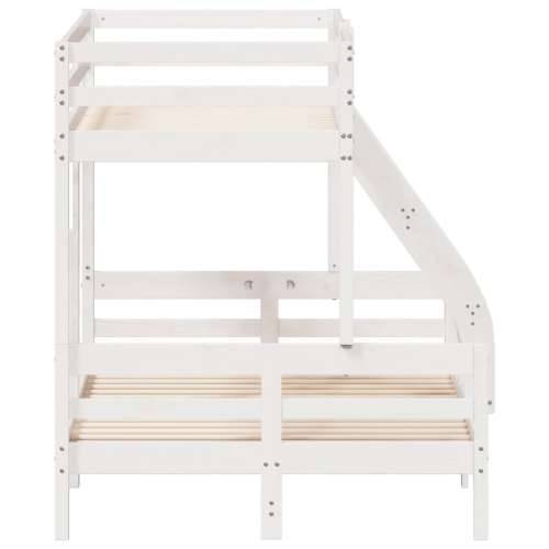 Krevet na kat 80x200/120x200 cm masivna borovina bijela - Bijela 1 Cijena
