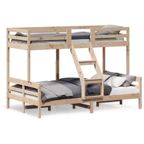 Krevet na kat 90x200/120x200 cm od masivne borovine - Prirodna 1 Cijena