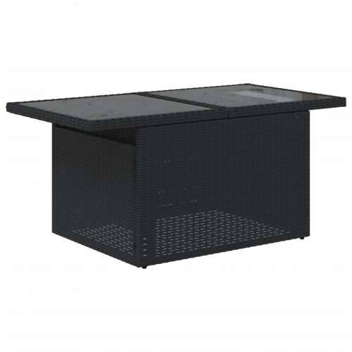 Vrtna garnitura - 10-dijelni set vrtnih sofa s jastucima crni od poliratana - Crna Sa stolom 1 Cijena