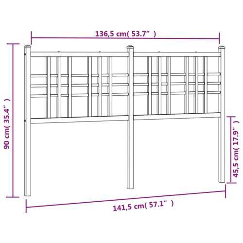 Metalno uzglavlje bijelo 137 cm - Bijela 137 cm 1 Cijena