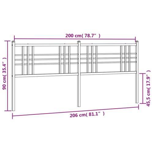 Metalno uzglavlje bijelo 200 cm - Bijela 200 cm 1 Cijena