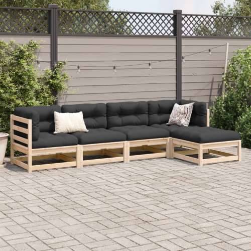 Vrtna garnitura - 7-dijelni set vrtnih sofa od masivne borovine Prirodna boja bora Ne 1 Cijena