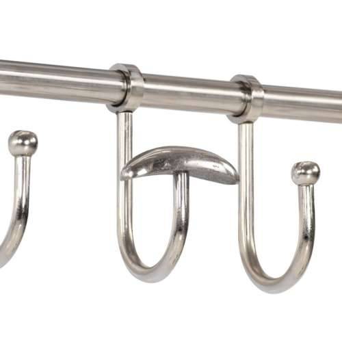 Stalak za prtljagu s vješalicama i zidnim ogledalom aluminijski - 66 x 38 x 61 cm 1 Cijena