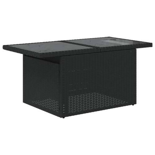 Vrtna garnitura - 10-dijelni set vrtnih sofa s jastucima crni od poliratana - Crna i krem 1 Cijena