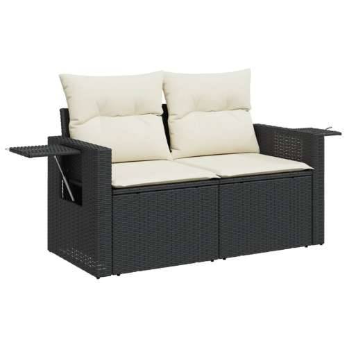 Vrtna garnitura - 9-dijelni set vrtnih sofa od poliratana s jastucima crni Crna i krem bez spremišta 1 Cijena