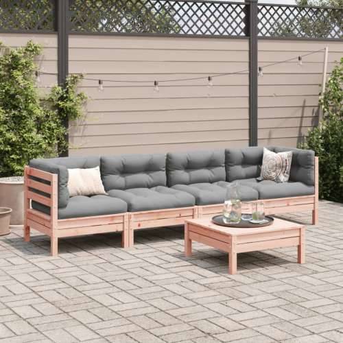 Vrtna garnitura - 5-dijelni set vrtnih sofa s jastucima masivno drvo duglazije - Prirodni douglas 1 Cijena