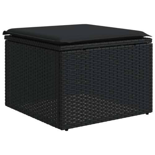 Vrtna garnitura - 7-dijelni set vrtnih sofa od poliratana s jastucima crni - Crna bez spremišta 1 Cijena