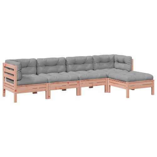 Vrtna garnitura - 5-dijelni set vrtnih sofa s jastucima masivno drvo duglazije - Prirodni douglas 1 Cijena