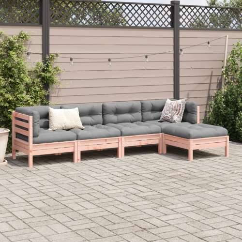 Vrtna garnitura - 5-dijelni set vrtnih sofa s jastucima masivno drvo duglazije - Prirodni douglas 1 Cijena