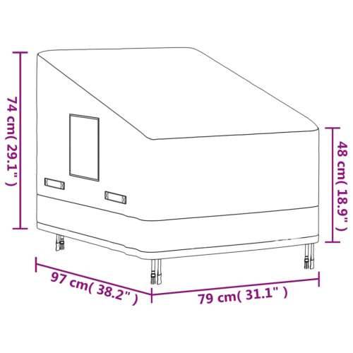 Navlaka za vrtne fotelje bež 79 x 97 x 48/74 cm 600D Oxford Cijena