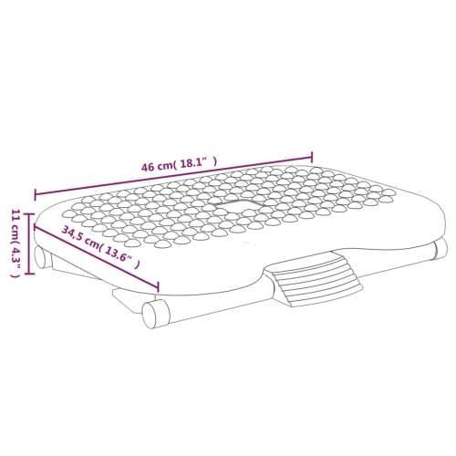 Oslonac za noge crni 46 x 34,5 x 11 cm Cijena