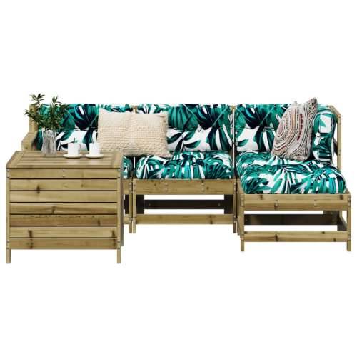 Vrtna garnitura - 5-dijelni set vrtnih sofa od impregnirane borovine - Prirodno impregnirano 1 Cijena