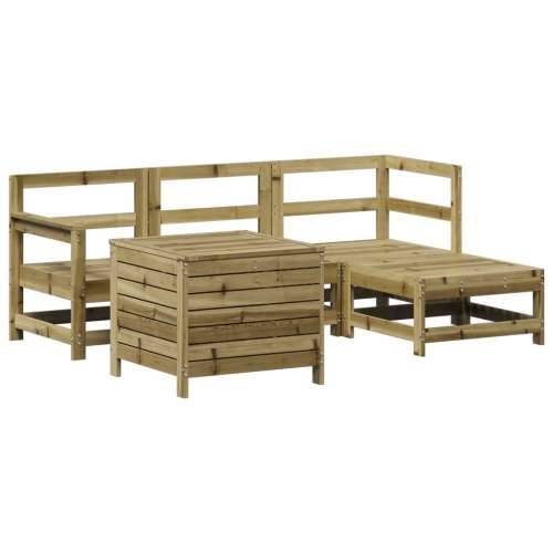 Vrtna garnitura - 5-dijelni set vrtnih sofa od impregnirane borovine - Prirodno impregnirano 1 Cijena