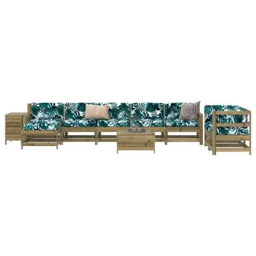 Vrtna garnitura - 10-dijelni set vrtnih sofa od impregnirane borovine - Prirodno impregnirano 1 Cijena