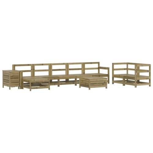 Vrtna garnitura - 10-dijelni set vrtnih sofa od impregnirane borovine - Prirodno impregnirano 1 Cijena