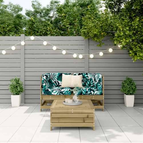Vrtna garnitura - 3-dijelni set vrtnih sofa od impregnirane borovine - Prirodno impregnirano 1 Cijena