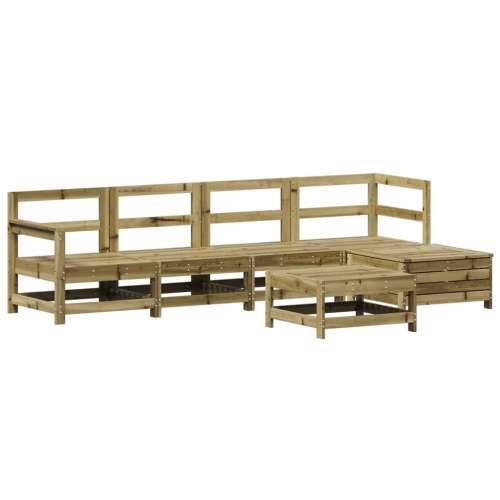 Vrtna garnitura - 6-dijelni set vrtnih sofa od impregnirane borovine - Prirodno impregnirano 1 Cijena