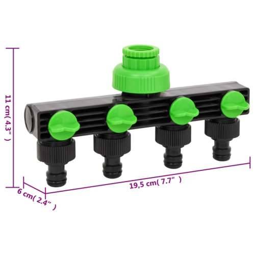 4-smjerni adapter za slavinu zeleno-crni 19,5x6x11 cm ABS i PP Cijena