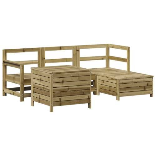 Vrtna garnitura - 5-dijelni set vrtnih sofa od impregnirane borovine - Prirodno impregnirano 1 Cijena